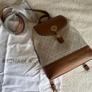 New Michael Kors Raven Logo Backpack